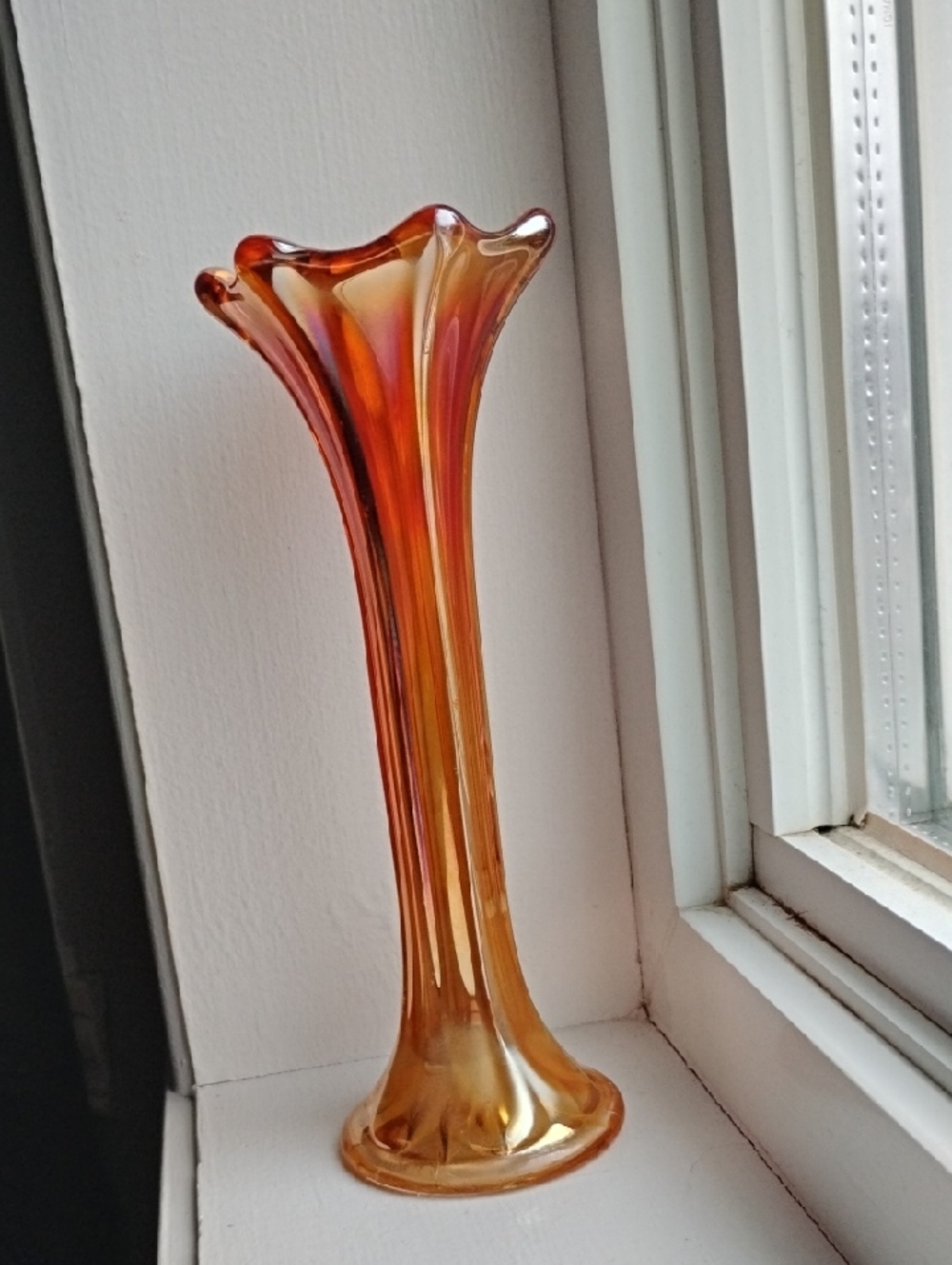 1930 Marigold Carnival Glass Vase